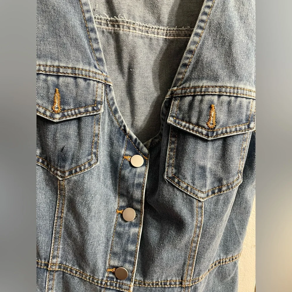 Denim Button-Down Dress - Picture 2 of 5